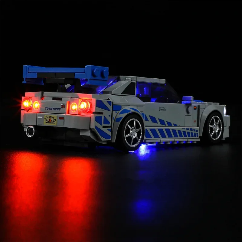 DIY LED Light Kit For LEGO 76917 Speed Champions Skyline GT-R Car  (Only LED Light,Without Blocks Model)