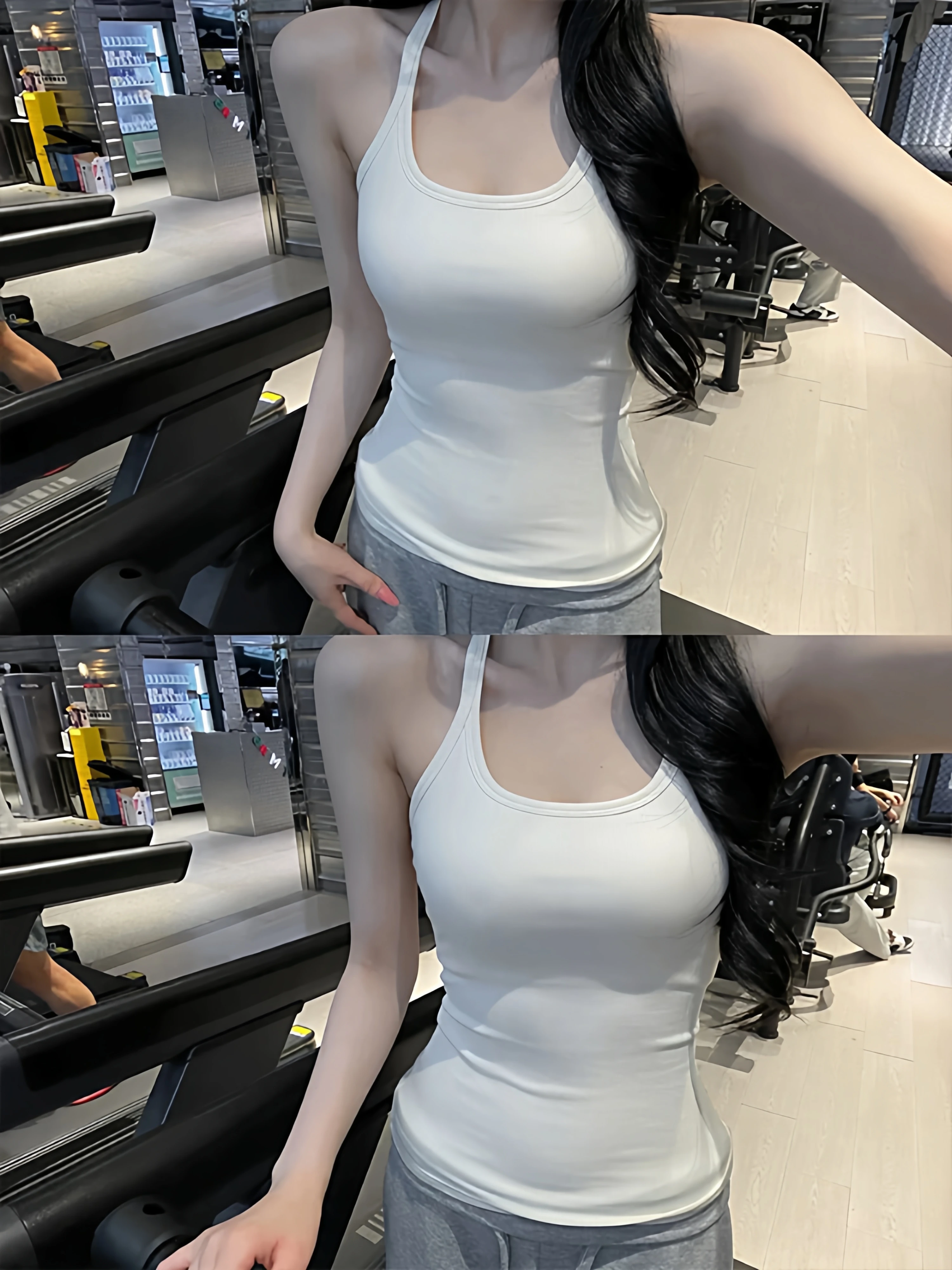 

Spring Summer 2026 Women's Sleeveless Tank Top Strap Vest plus Size Inner Wear Outer Wear Base Layer Color Simple Style