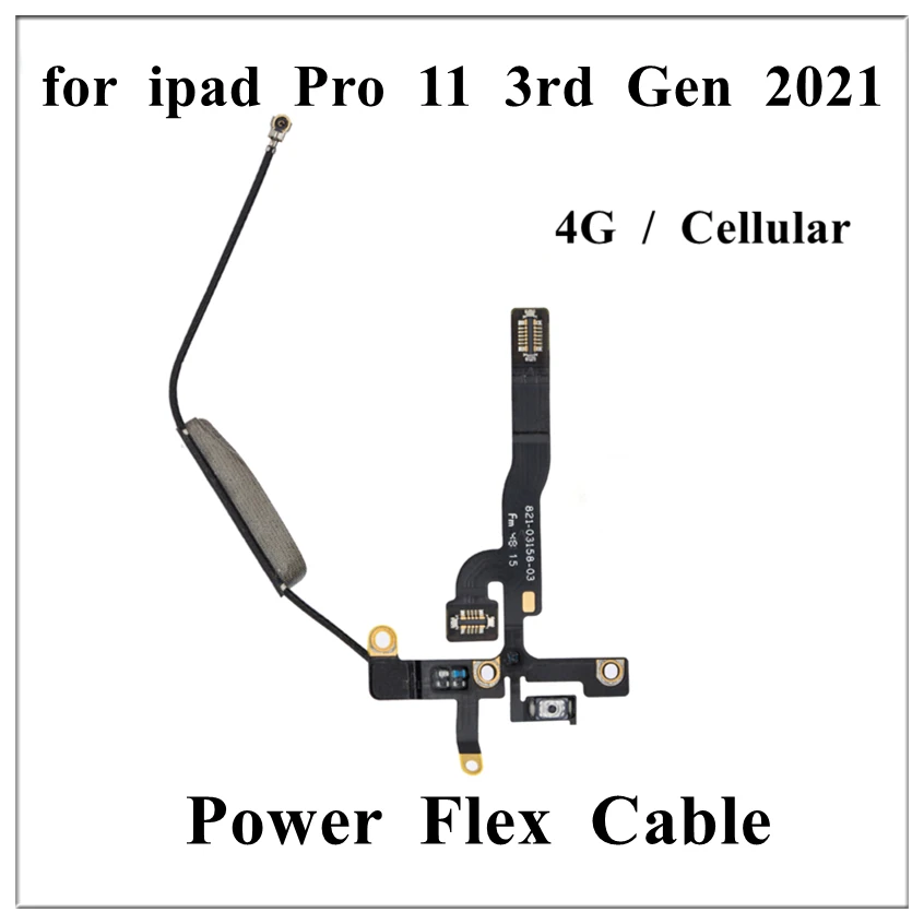 1Pcs For iPad Pro 11 Inch 2nd 2020 3rd Gen 2021 Power On Off Volume Button Switch Control Flex Cable Ribbon Replacement Parts