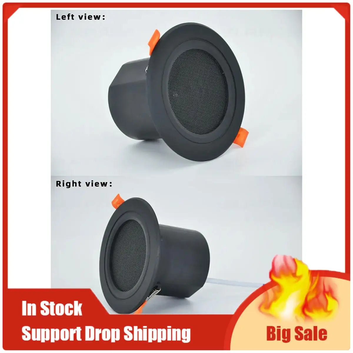 Лучшие предложения 3-дюймовый потолочный домашний динамик, вилка, кухня, ванная комната, 10 Вт, влагостойкий, полнодиапазонный музыкальный динамик, полнодиапазонный музыкальный динамик