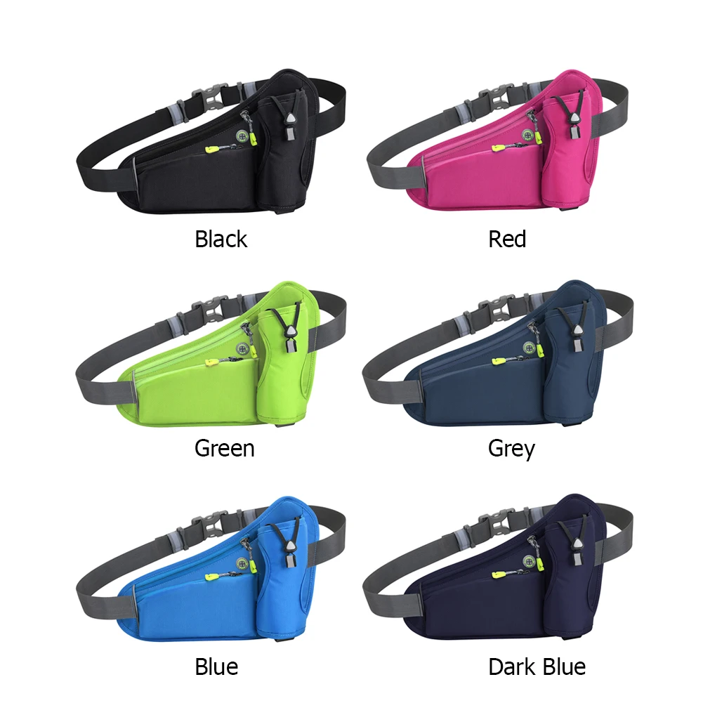 Running Bag Cycling Bag Reflective Hydration Belt Pack Waterproof  Large Capacity Water Bottle Holder Bag for Hiking Walking