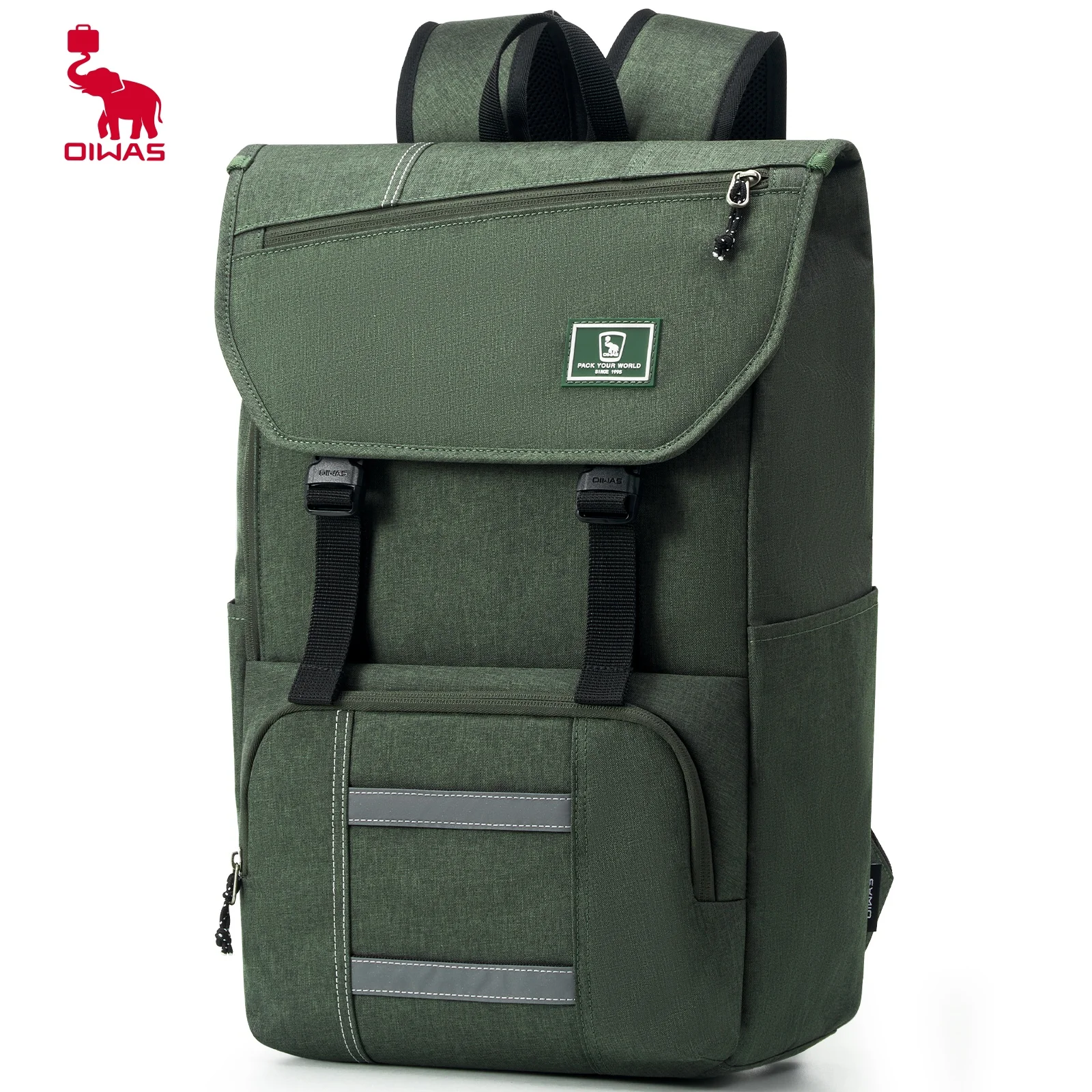 

OIWAS Unisex Waterproof Backpack Casual School Bag Men Women General Purpose Outdoor Travel Hiking Durable Student Rucksack