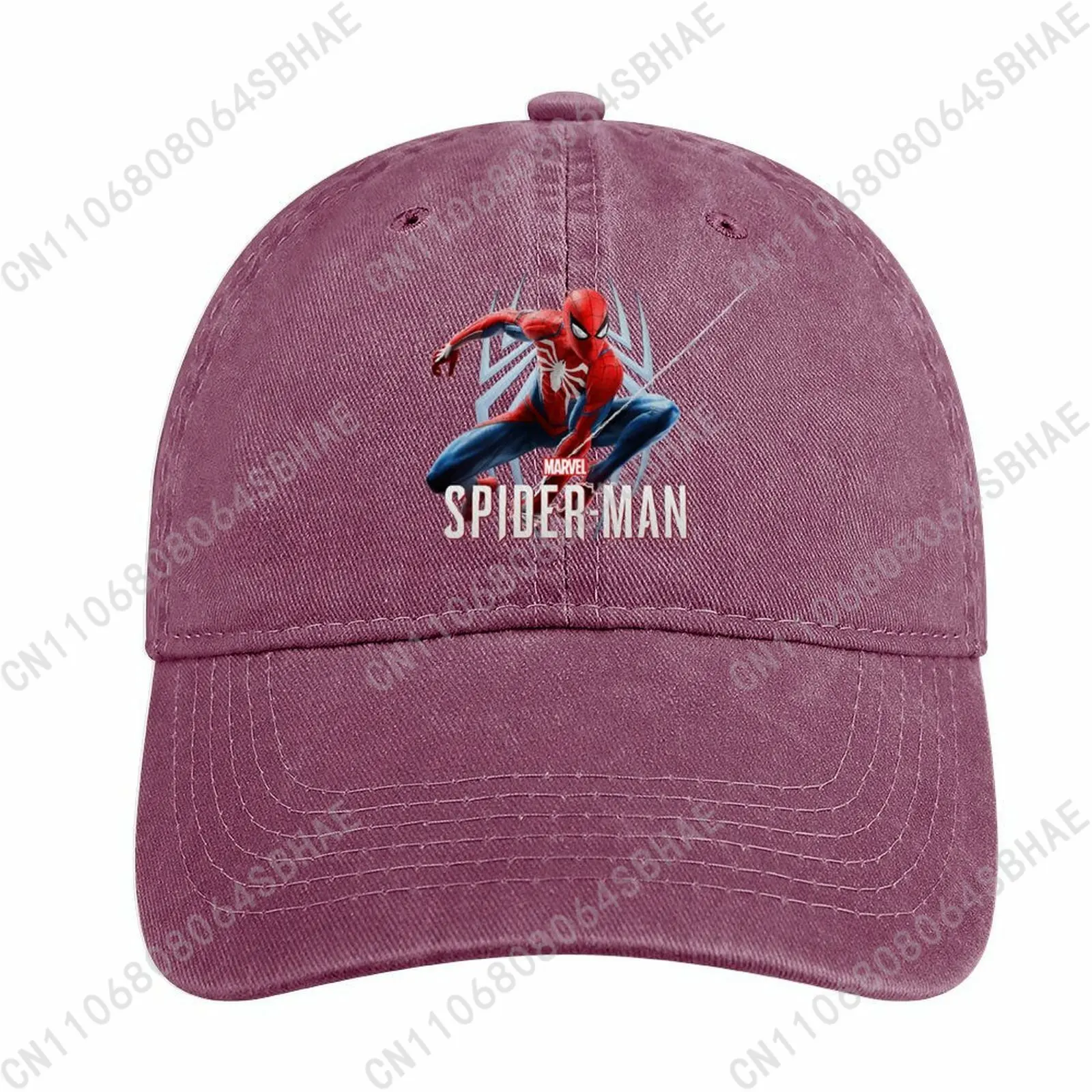 

Marvel Spider Man Washed Cotton Baseball Cap Vintage Dad Hat Men Women Retro Adjustable Denim Cap Streetwear Cosplay