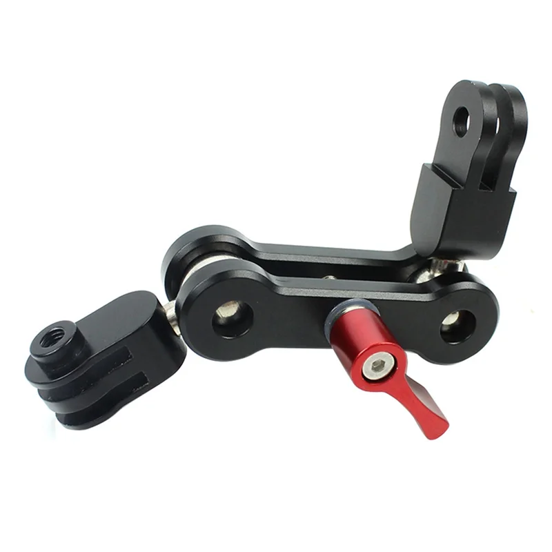

ABUG-Magic Arm Activity Connector Aluminum Alloy Dual Head Pivot Gopro Action Camera 360 Rotation