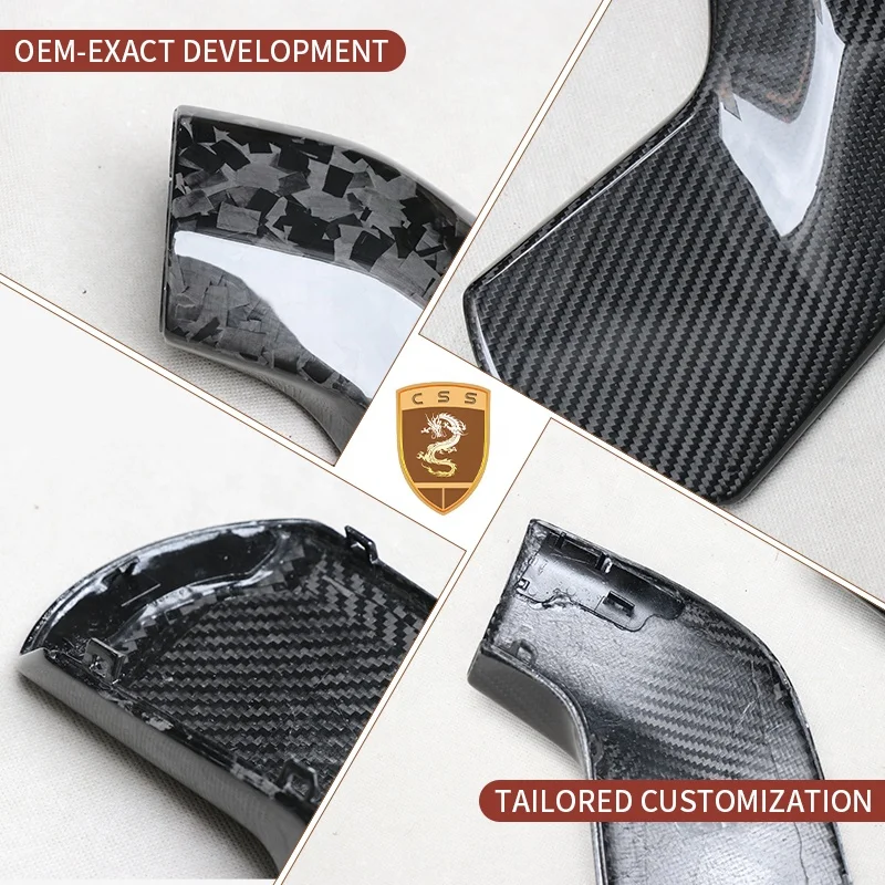 For Dry Carbon Fiber Streaming Mirror Cover for Lotus Eletre Emeya Side Camera Housing OEM Style