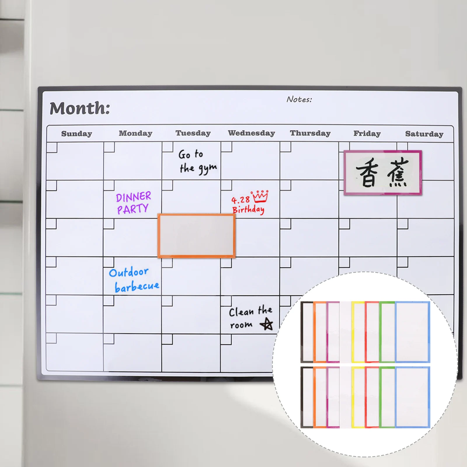 

48pcs Magnetic Labels Reusable Writable Strips For Whiteboard Refrigerator Task Board Classroom Organizer Household Office