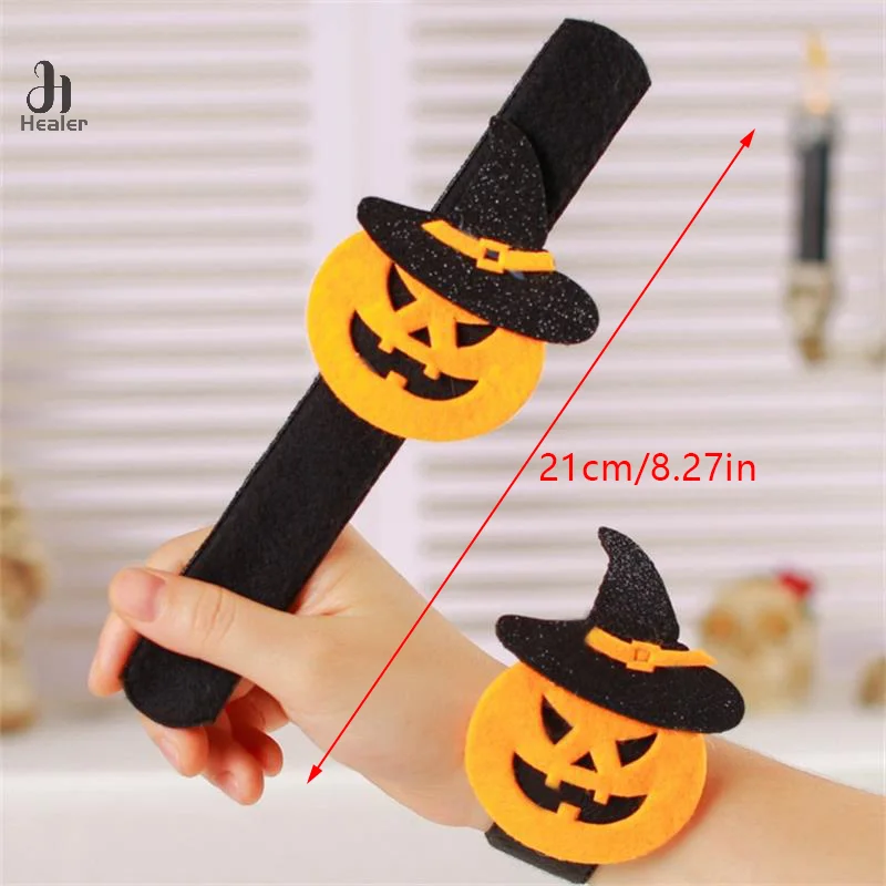 Decorazione di Halloween Slap Snap Wrap Wristband Hand Ring Clapping Ring Party Toy Slap bracciale Costume Prop accessori regalo per bambini
