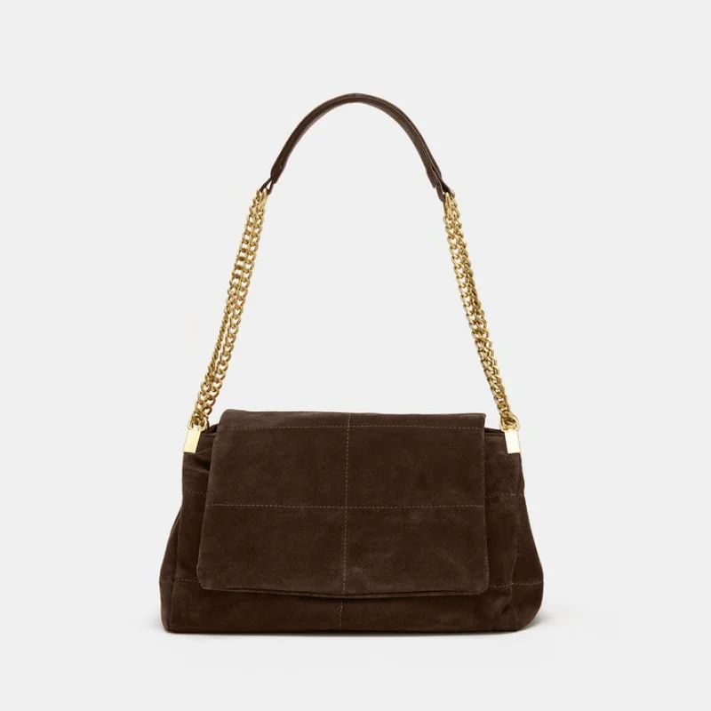 

Women's Shoulder Bag with Chains, Vintage Quilted Sling Bag, New Fashion Luxury Design Handbags for Ladies