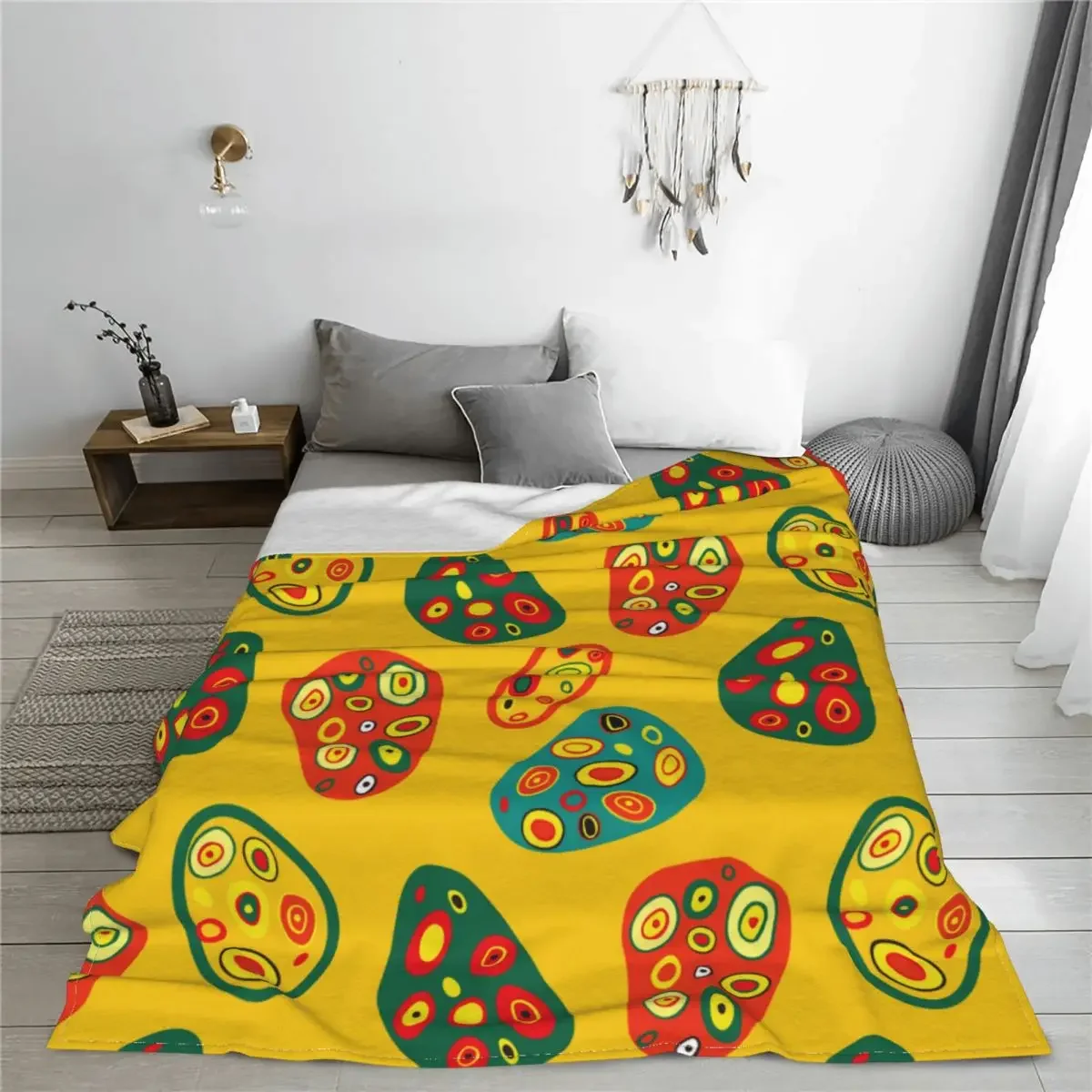 Gustav Klimt Blanket Flannel Summer Colorful Artclassical Art Multifunction Soft Throw Blanket for Sofa Couch Rug Piece