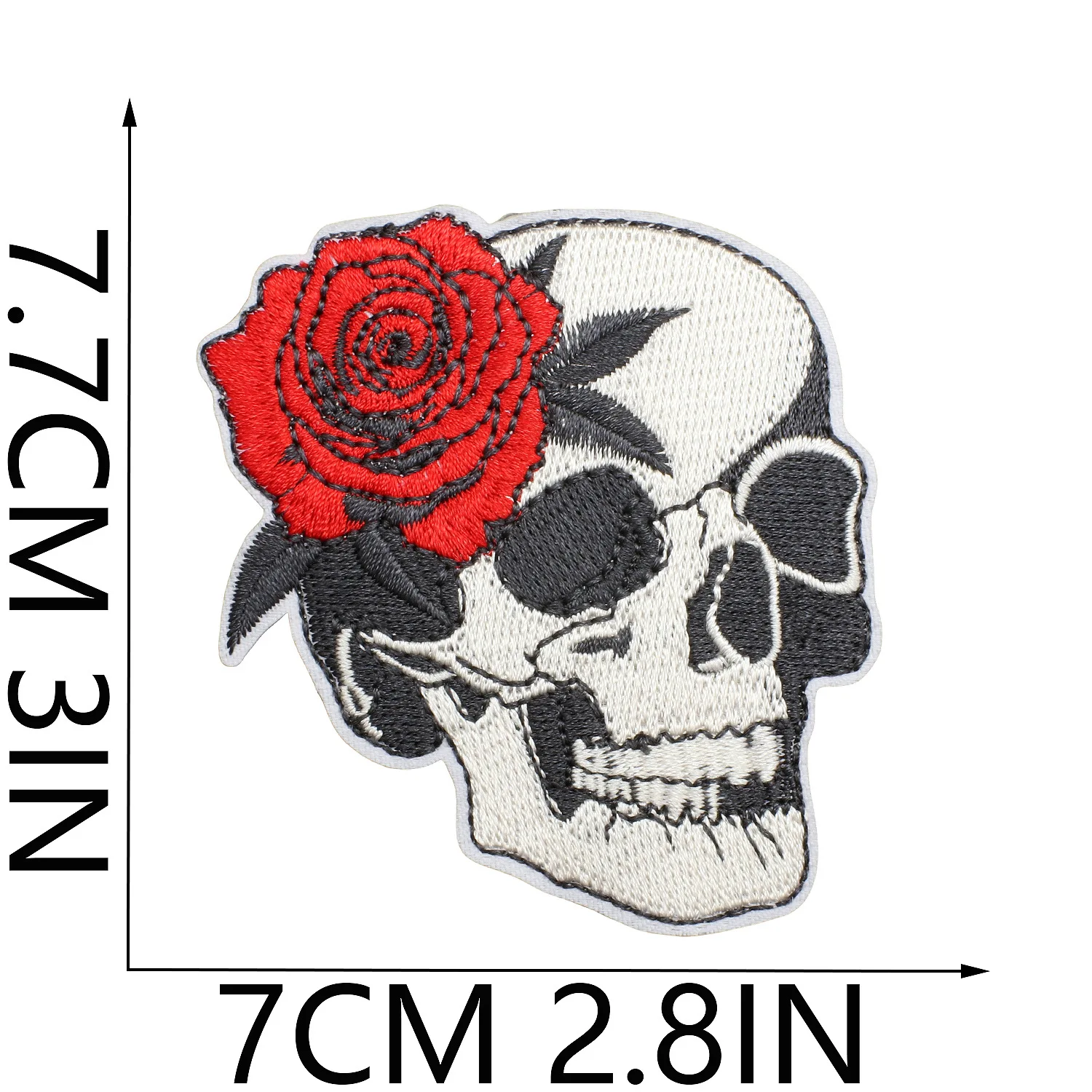 

2025 Romantic Patchwork New Style Popular Skull Couple Patch Bag Decorated with Black Spider Computer Embroidery Seal
