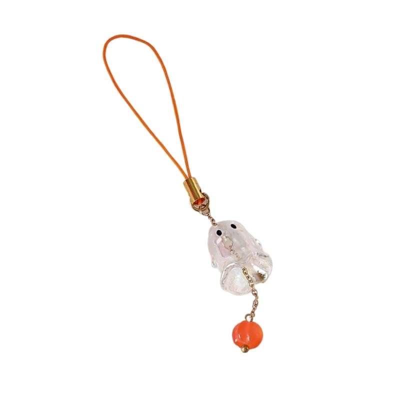 Specter Pumpkin Keychain Stylish Pumpkin Specter Keychain Versatile Bag Decoration Phone Chain for Women N2UE