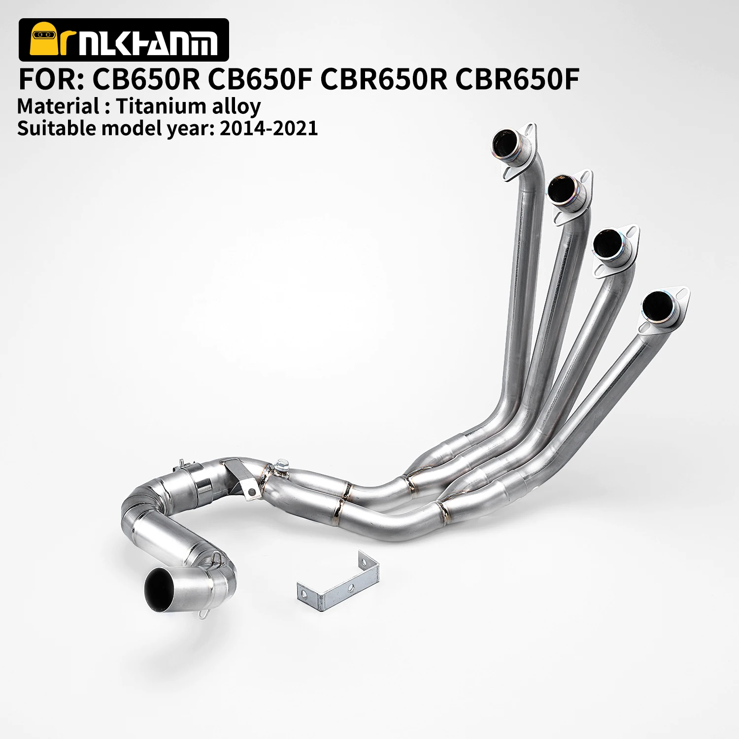 

Выхлопная труба Slip-On из титанового сплава для мотоциклов CBR650R, CBR650F, CBR650, CB650F 2014-2025, модифицированная передняя соединительная труба (Escape)