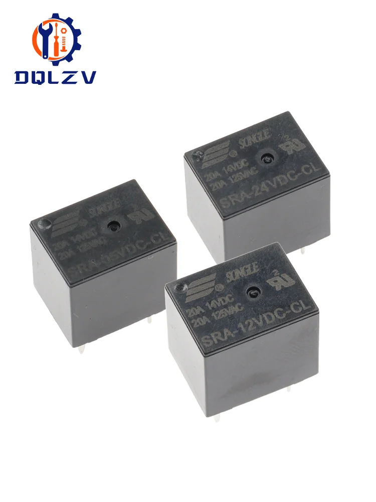 Relais Automobile SRA-05VDC-AL SRA-12VDC-AL SRA-24VDC-AL -CL 20A 4 broches 5 broches 5V 12V 24V, 5 pièces, Original, nouveau