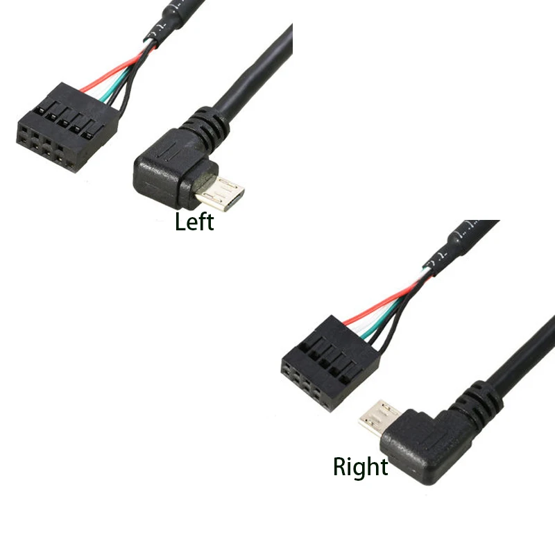 PC Computer Motherboard 9P To Micro USB To DuPont 2.54Mm 5Pin DuPont USB To Micro USB Data Cord Aluminium Foil + Woven Mesh Cable