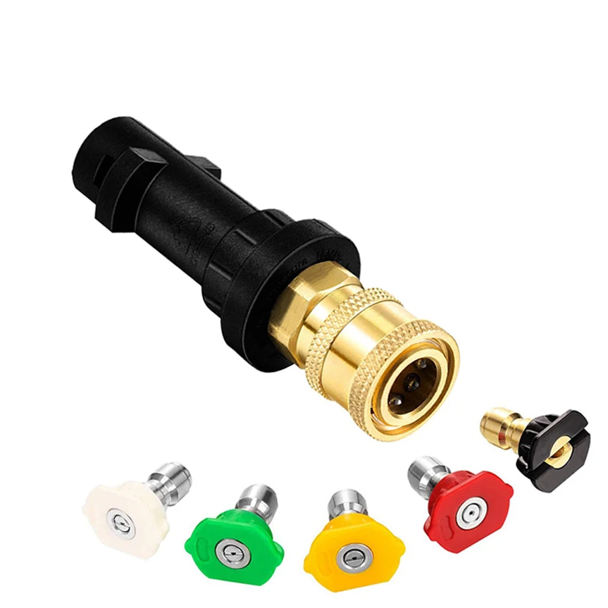 City wolf High Pressure Gun Washer Nozzles Car Wash For Karcher K1K2K3K4K5K6 Foam Clean Tool Adapter Motorcycle Automotive Acces