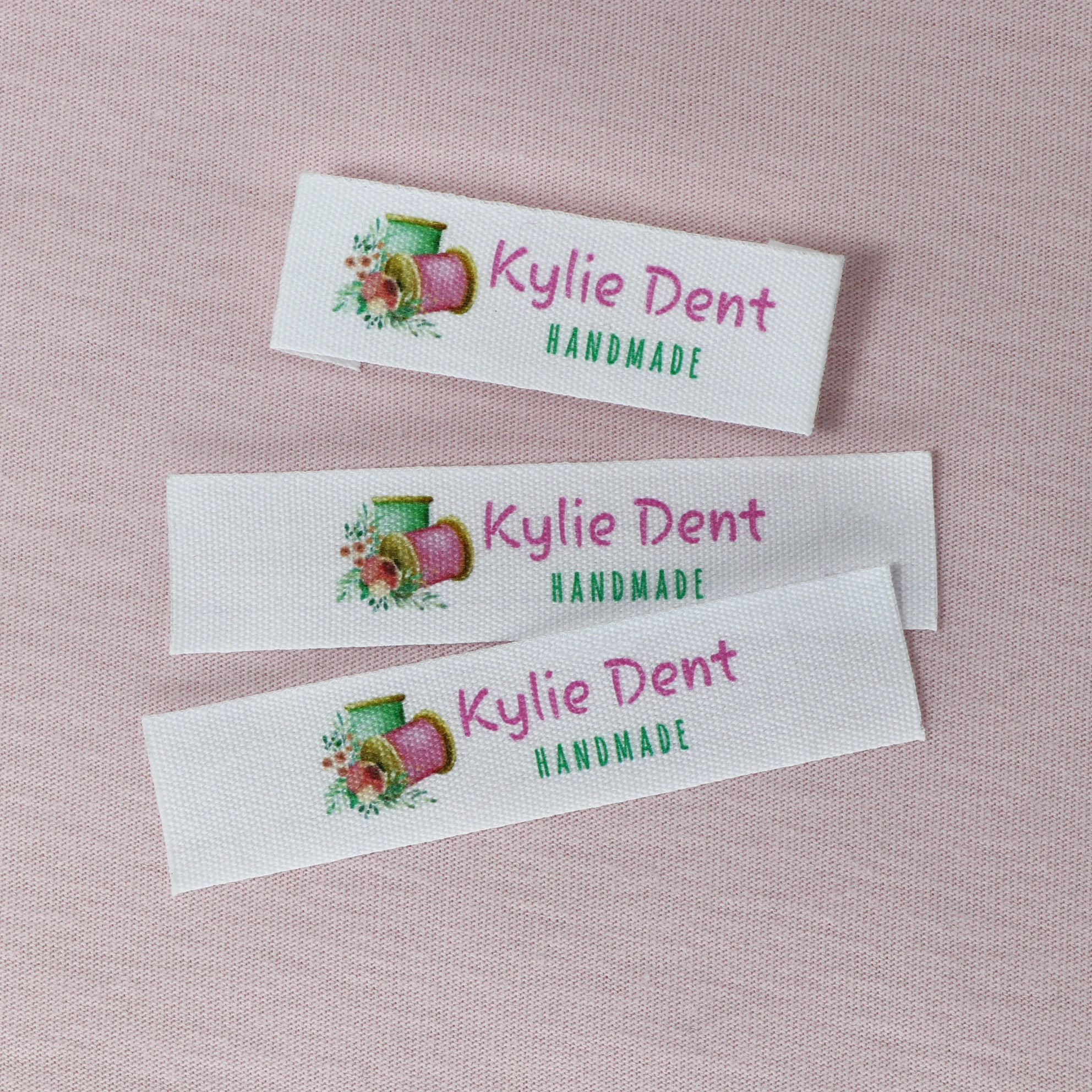 

Custom sewing labels, Brand labels, Flowers, Cotton ribbon labels, Handmade labels (FR038)