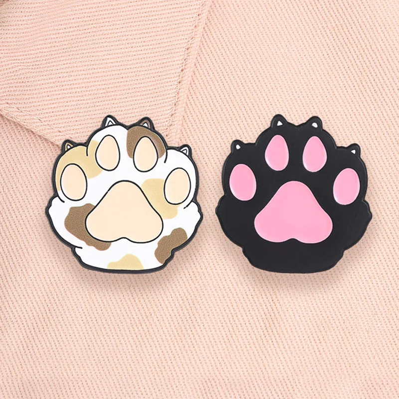 Cute Black Sheep Red Hair Enamel Pins Mushroom Cat Pink Fly Dragon Shark Cat Toe Bean Animal Brooches Lapel Bagde Jewelry Gifts