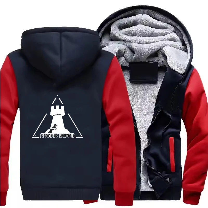 

Новое пальто с капюшоном ArKknights, плащ в стиле аниме, мужская мода, осенне-зимнее хлопковое пальто на молнии, куртка