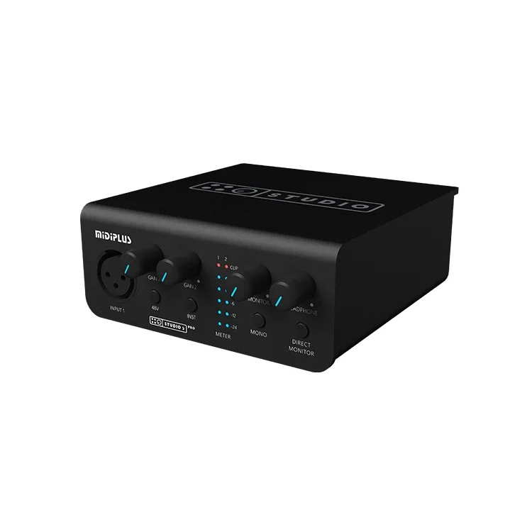 Midiplus Professional Studio S Pro OTG Audio Interface 48V Condenser 2-in-2-out USB Broadcasting Musical Instrument Accessories