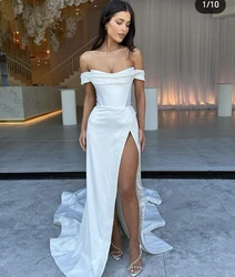 Vestido de Novia Sweetheart Wedding Dress For Women Side Slit Off The Shoulder Bridal Gowns Soft Stain Robe De Mariee Customize