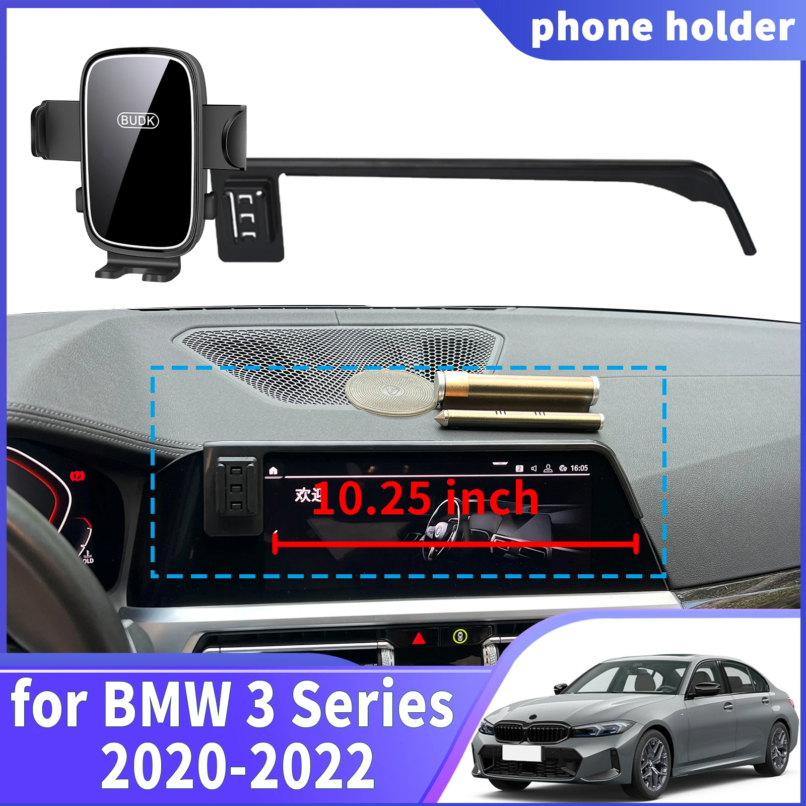 

fit for BMW 3 Series 2020 2021 2022 G20 (10.25in) Navigation Phone Holder Mount Customized Car accessoires