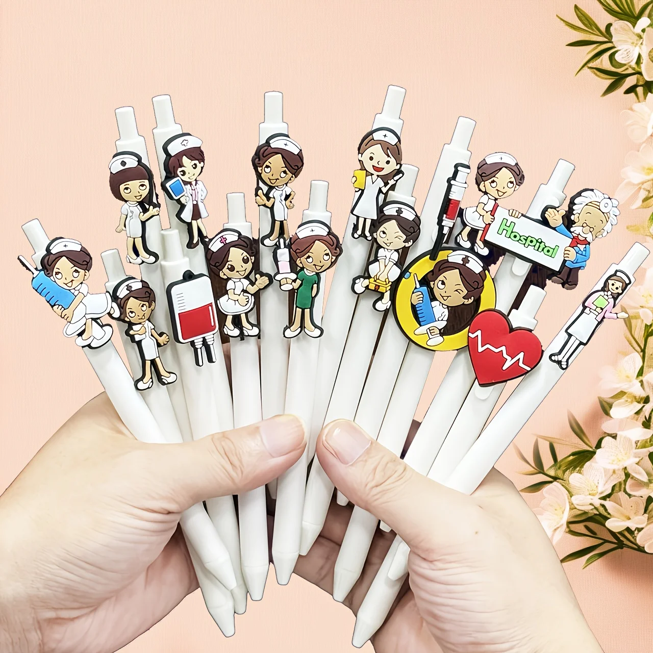 15/10/5 Stück, Kugelschreiber mit ausziehbarem Stift, im Krankenschwester-Design, mit lustigen medizinischen Motiven – das ideale Geschenk für Krankenschwestern und Medizinstudenten. – Detail 3