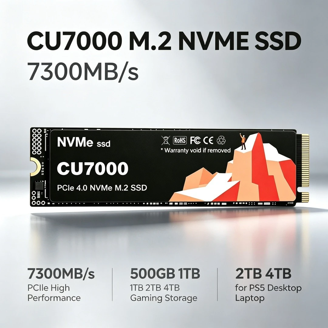 Original New CU7000 M.2 2280 NVMe Internal SSD 512GB 1TB 2TB 4TB Reliable Solid State Hard Disk For Laptop Desktop Work Gaming