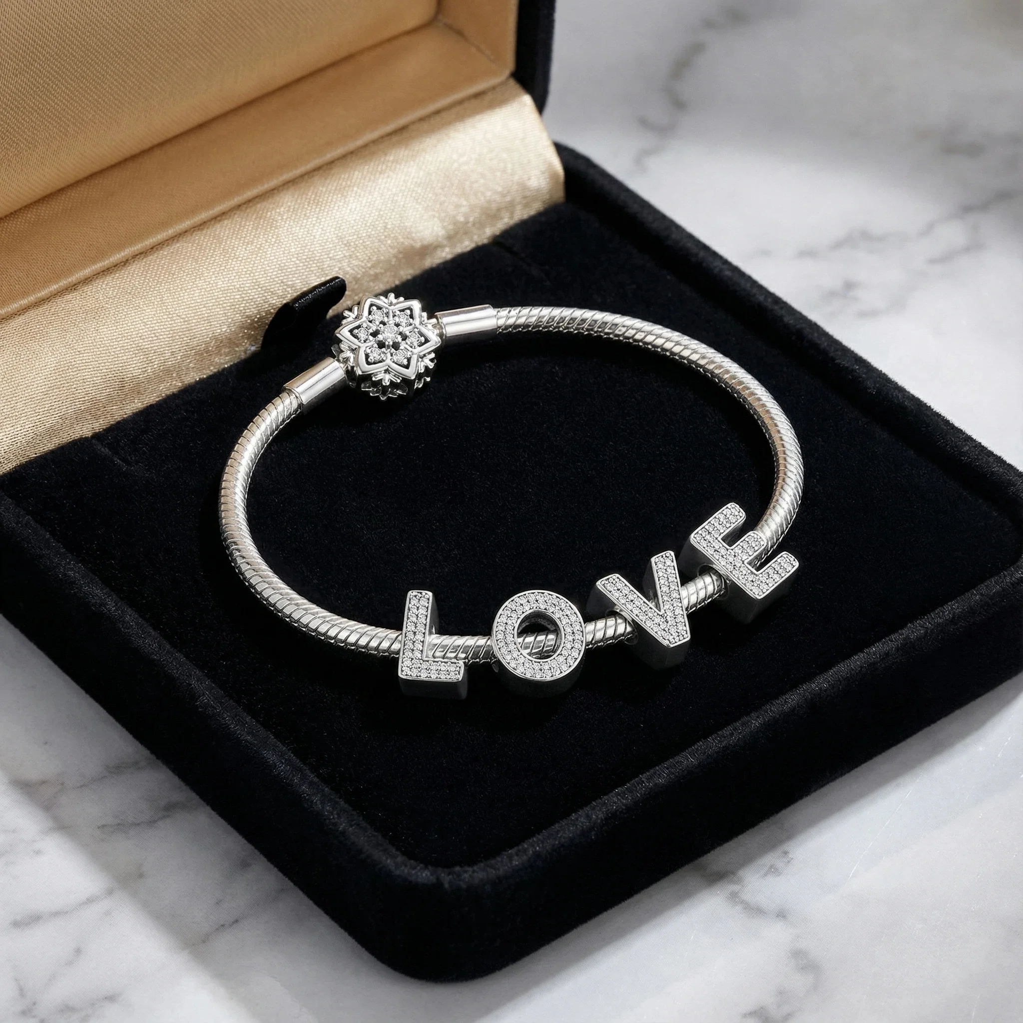 

Подвеска-шарм из стерлингового серебра 925 пробы с надписью «love» и кубическим цирконием, подходит для браслетов и ожерелий, подарок для нее, Colgante Plata