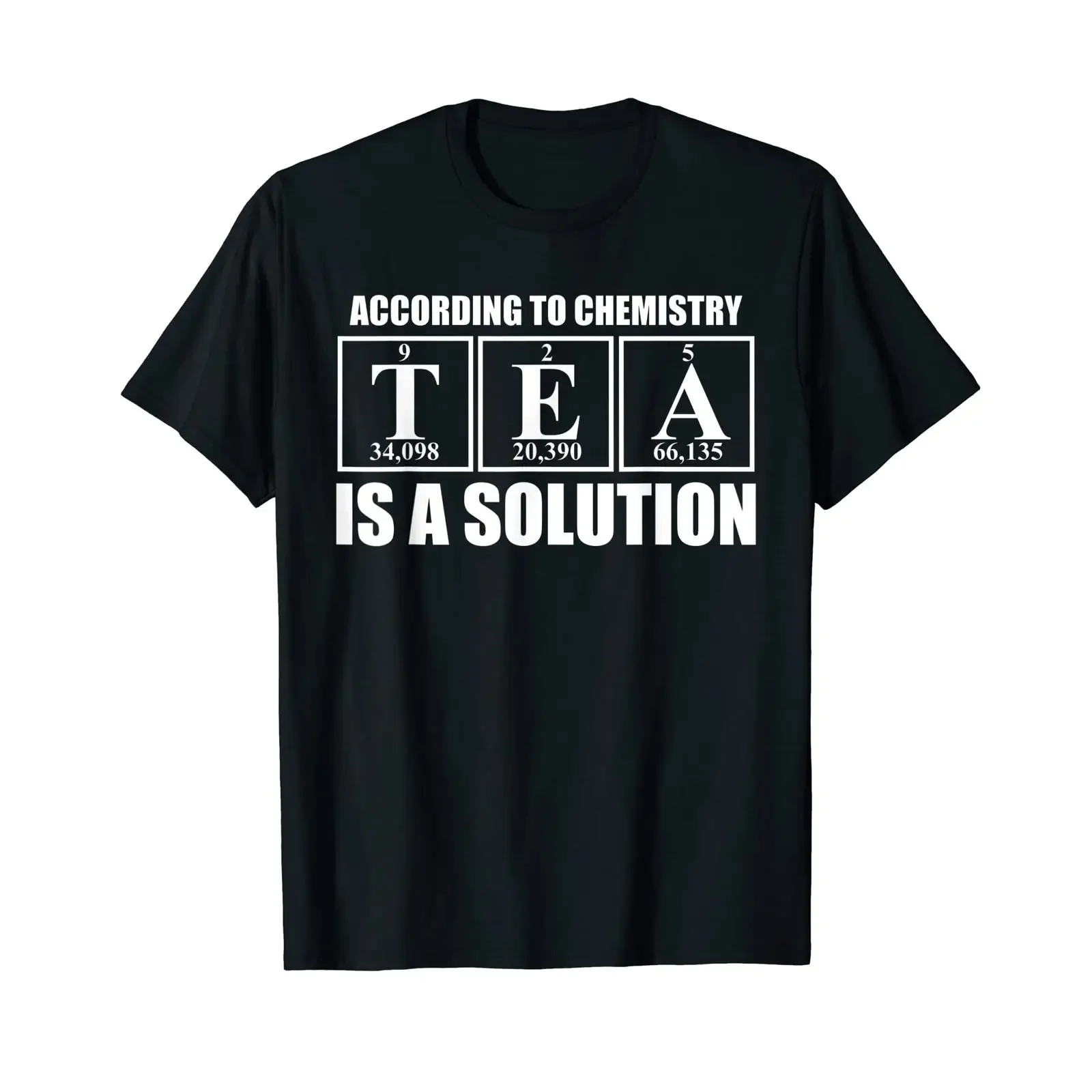 After Chemistry Tea is a Solution Drinker T Shirt black size s vintage Washed Breathable Top For Everyday Wear Soft Versatile