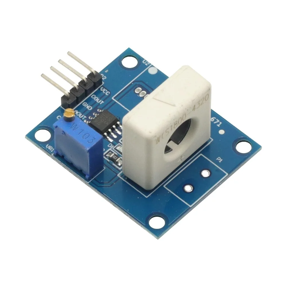 WCS1800 Hall Effect Current Sensor Module DC35A with Overcurrent Protection and Low Voltage Operation for Electrical Equipment