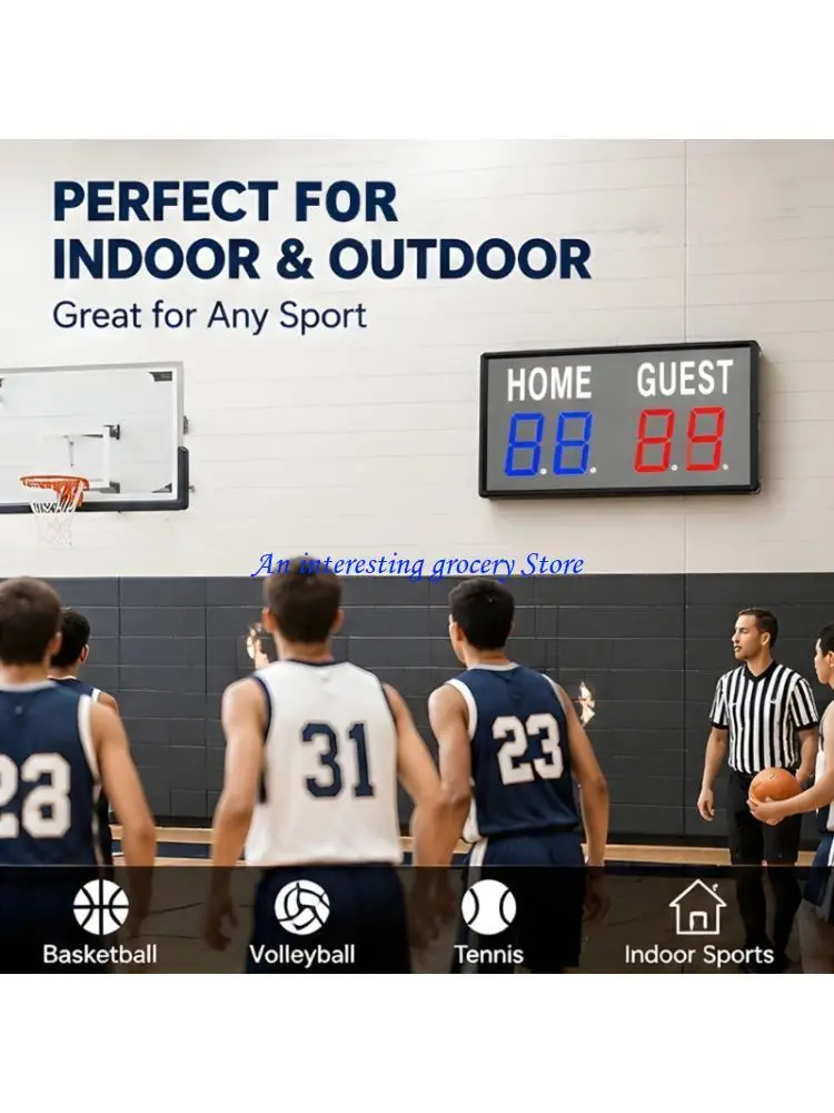 

652D Remote Controlled Scorekeeper For beachvolleyball Tennis Basketball With Durable ABS Build