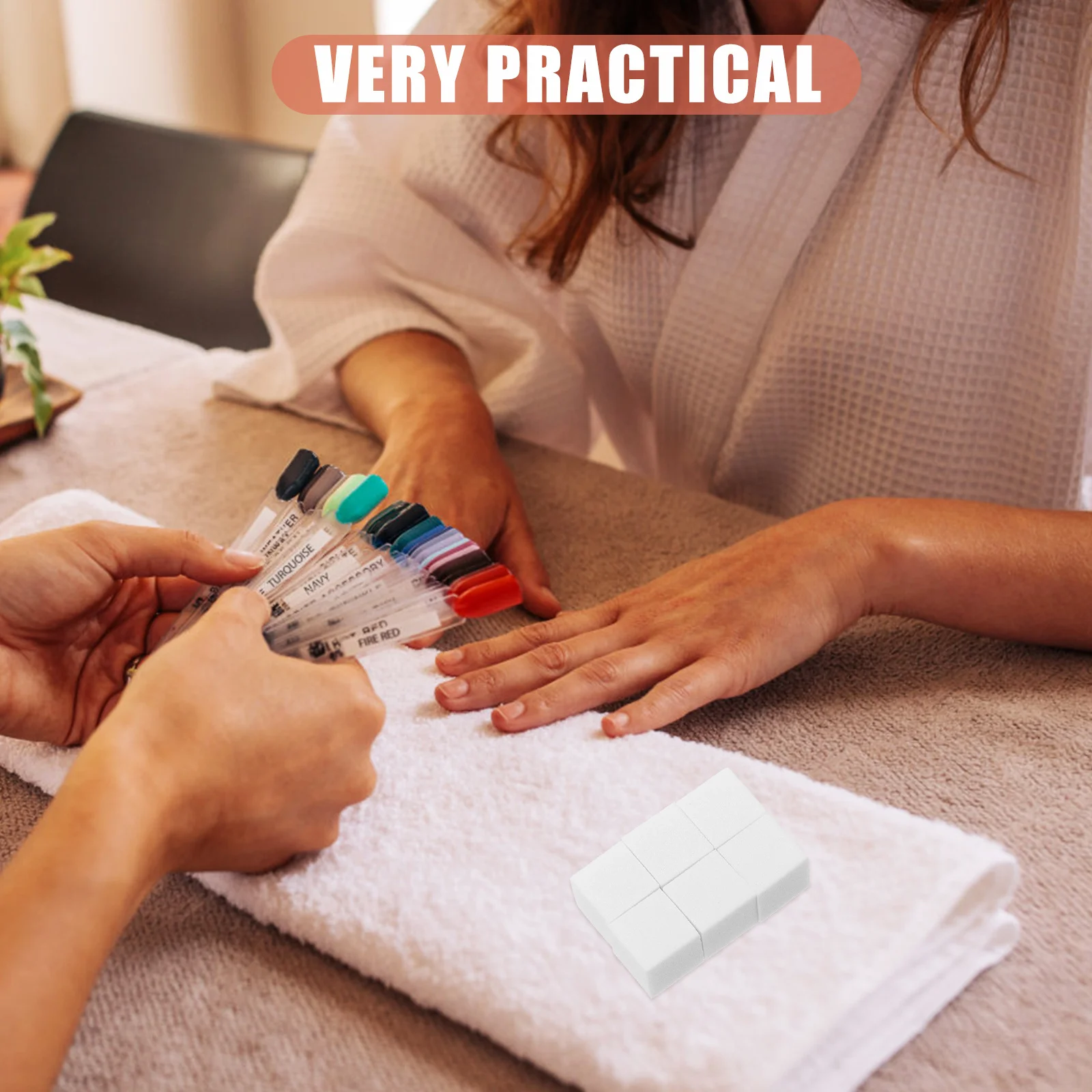 

100pcs Sponges Small Square Shading Tools For Manicure French Tip Nail Art Soft Blending Sponge Puff Makeup Applicator Manicure