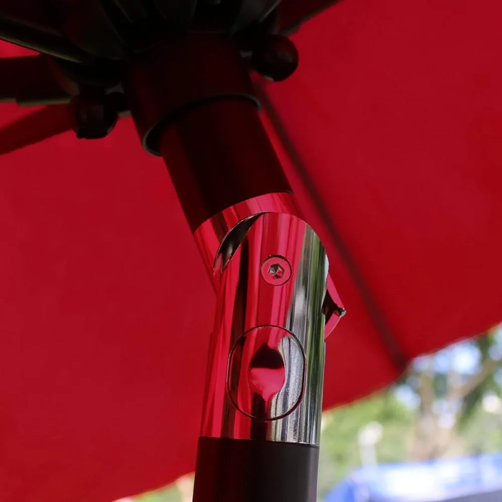 Sunnyglade-Parapluie de table d'extérieur avec 8 nervures robustes, 9 ', rouge