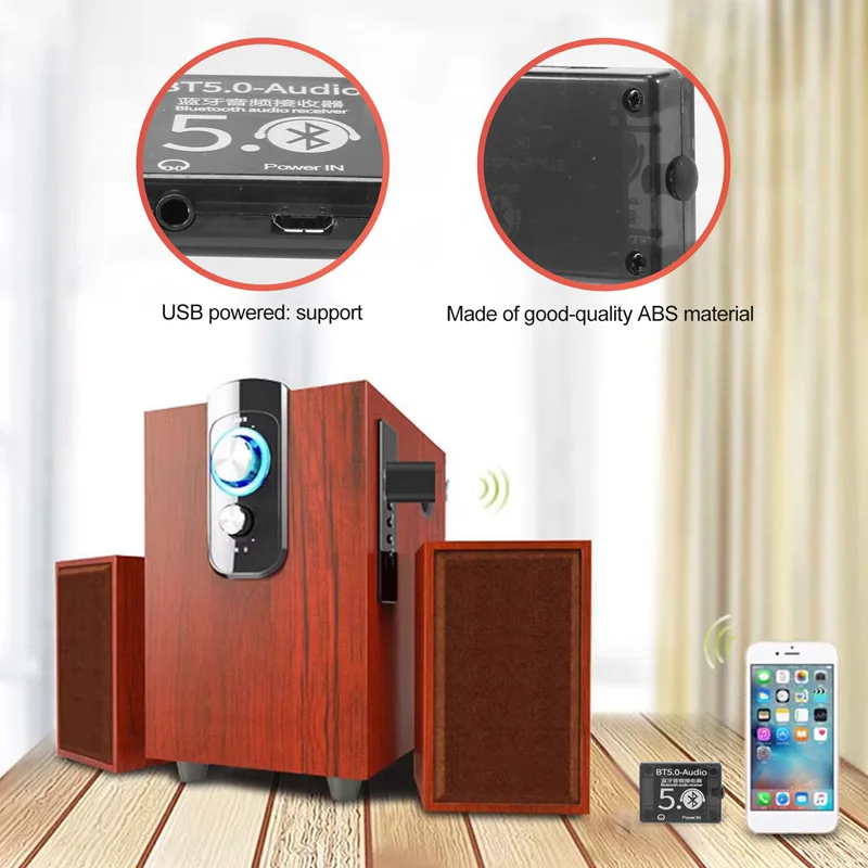 BT5.0 Audio Receiver MP3 Bluetooth Decoder Lossless Car Speaker Audio Amplifier Board With Case