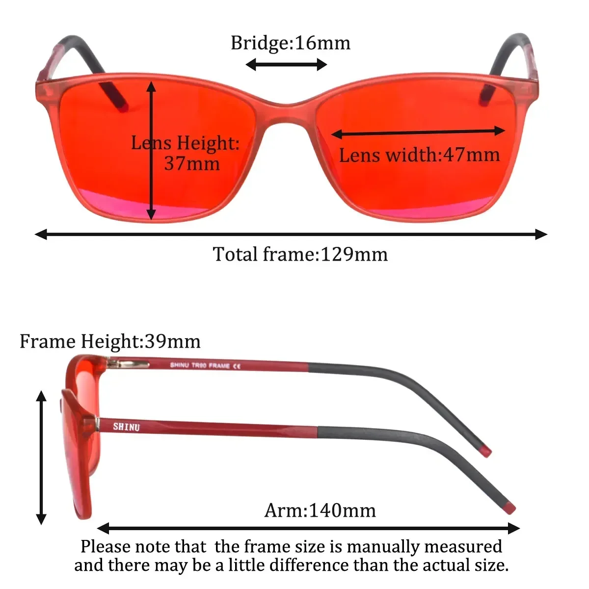 Blue light blocking Computer GLasses Women Red lenses 100% blocking for good sleep Orange lenses 99%  long time with blue light