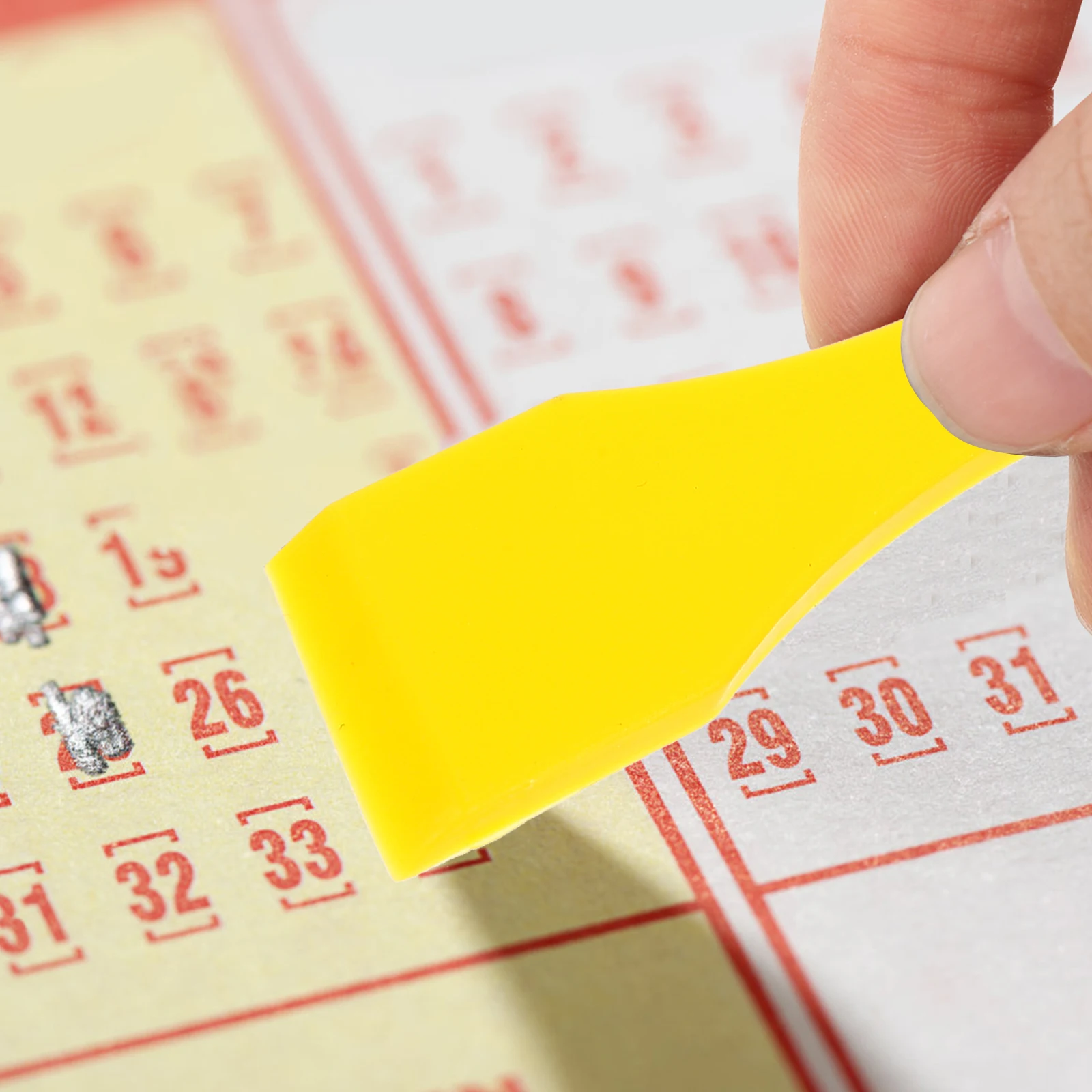 

20pcs Lottery Scratch Tool Ticket Scratcher Label Sticker Scraping Portable Lightweight Plastic Card Tools for Tickets
