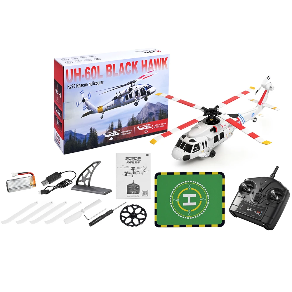 Wltoys K270(UH-60L) Helicopter 4CH Brushless Plane 8Min Flight 6-axis Gyro With Optical Flow Positioning Black Hawk Helicopter