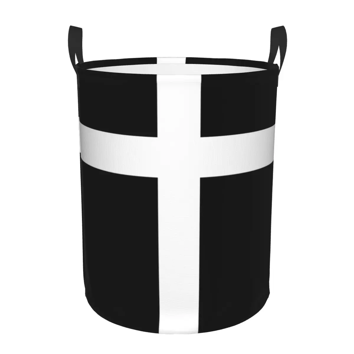 Custom Classic Jesus Cross Laundry Basket Collapsible Christian Religious Faith Clothes Hamper for Baby Kids Toys Storage Bin