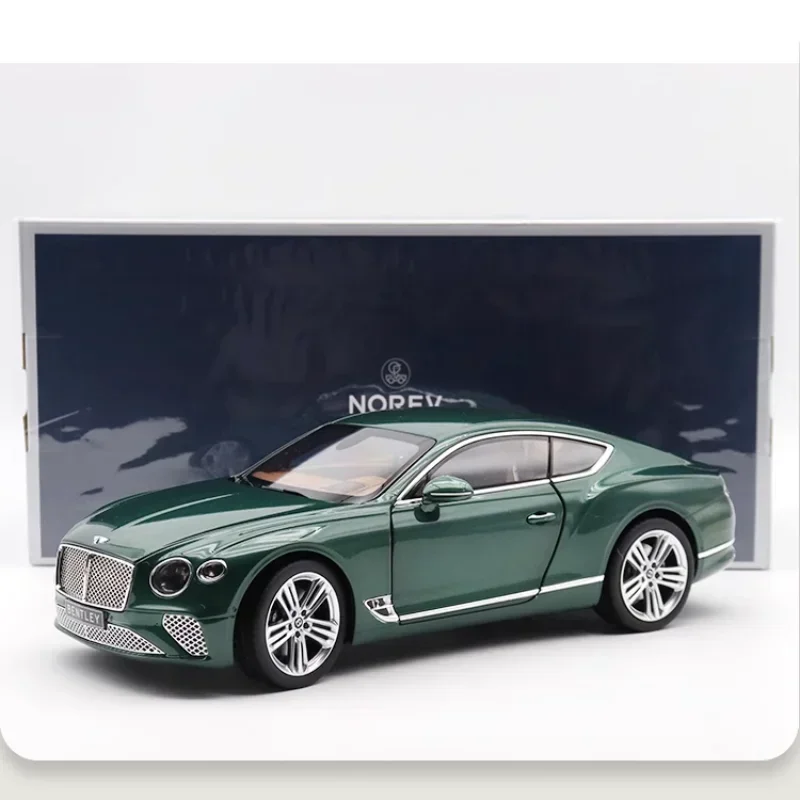 1:18 Bentley Continental GT Norev original totalmente aberto eixo de compressão de liga modelo de simulação em miniatura, decoração para adultos, brinquedo de menino