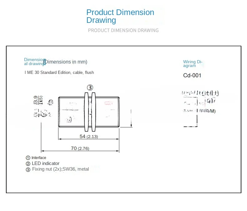 Original genuine IME30-15BNSZW2S 1041040 inductive proximity sensor M30 NPN normally open