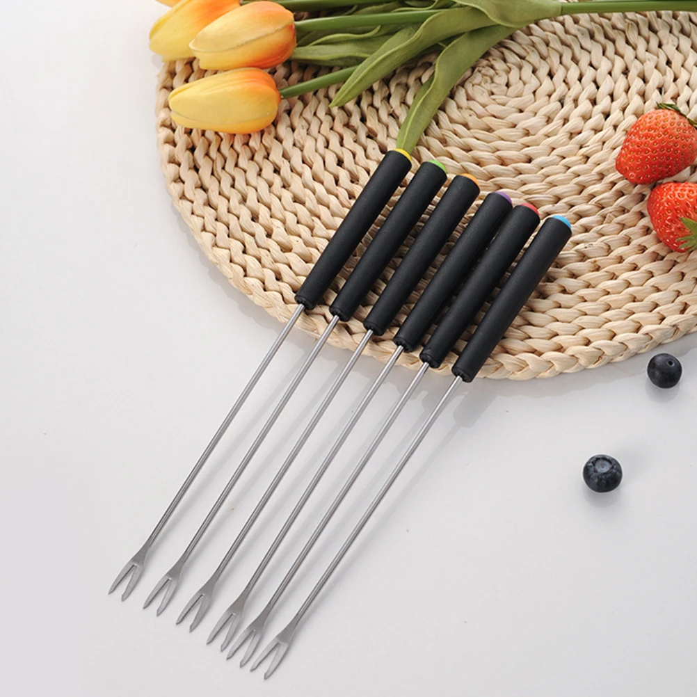 

6Pcs Exquisite Baking Supplies Fondue Forks for Chocolates Cakes Fruits Bbq Baking Tools Party Essentials Chocolate Fork Picks