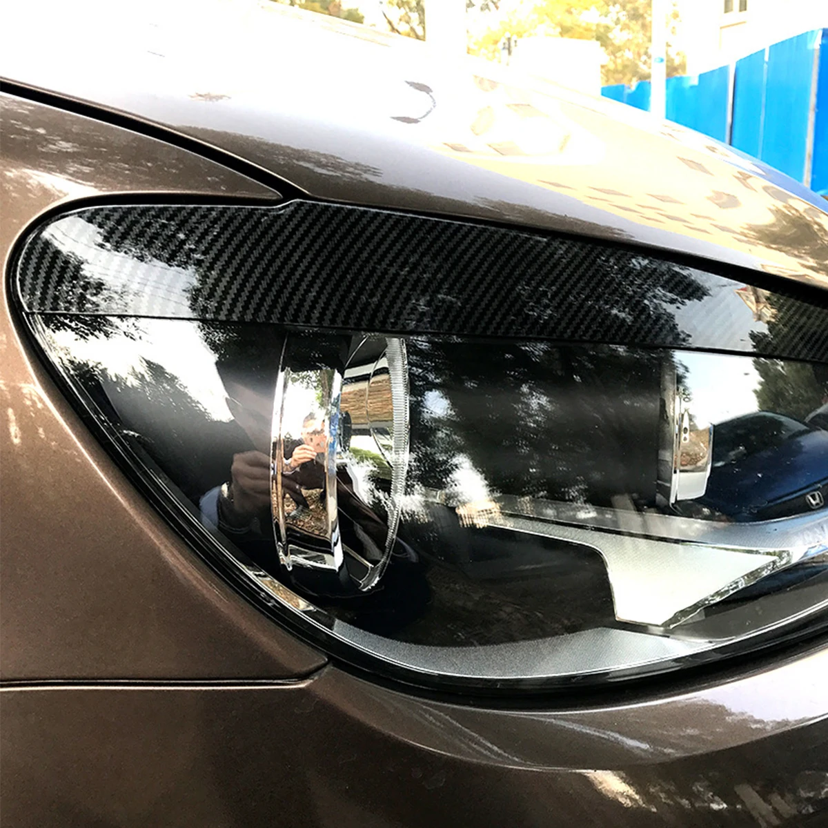 

For Volkswagen Touran 2011-2015 Headlight Eyebrow Eyelid Trim Lamp Cover Sticker Car Accessories