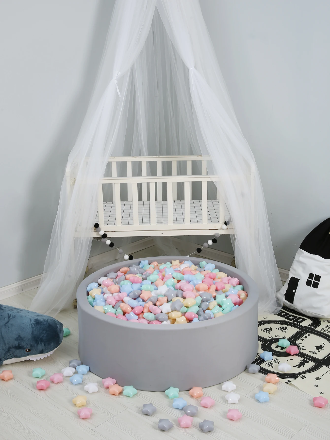 2.67Inch 150Pcs Ballenbak Ballen Ster Vorm Macaron Mix 7 Colour Bal Bpa Gratis Crush Proof Plastic Speelgoedballen