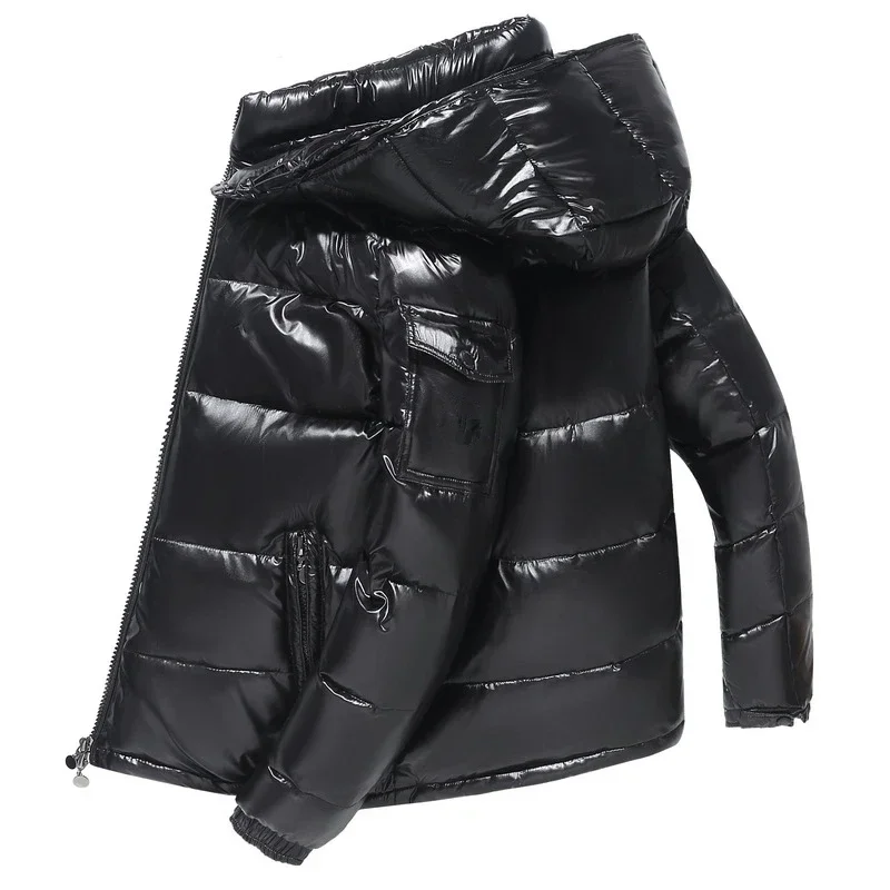 

Long Sleeve Parkas High Quality Windproof Thickened Warm New Hooded Down Men Trend Solid Color Short Winter Hooded Jackets Coat