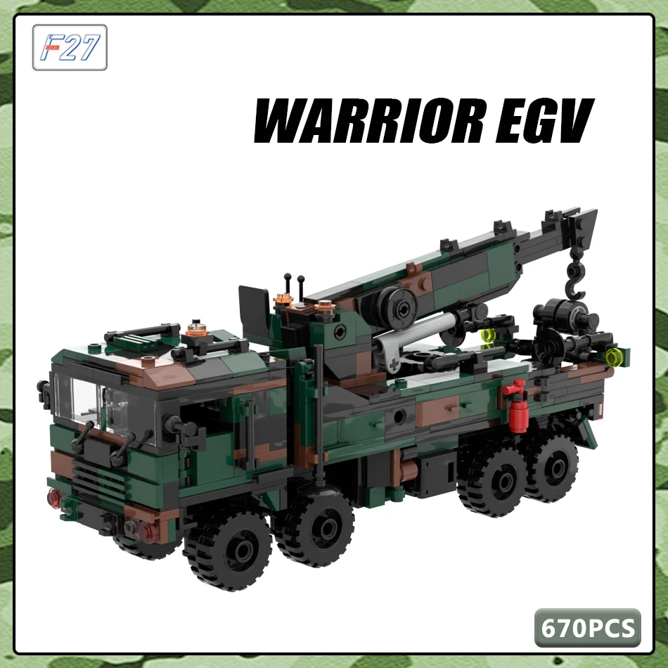 

MOC Military Series Soldier 8*8 Rescue Crane WW2 US Army Soldier Special Operations Building Block Model Brick Children