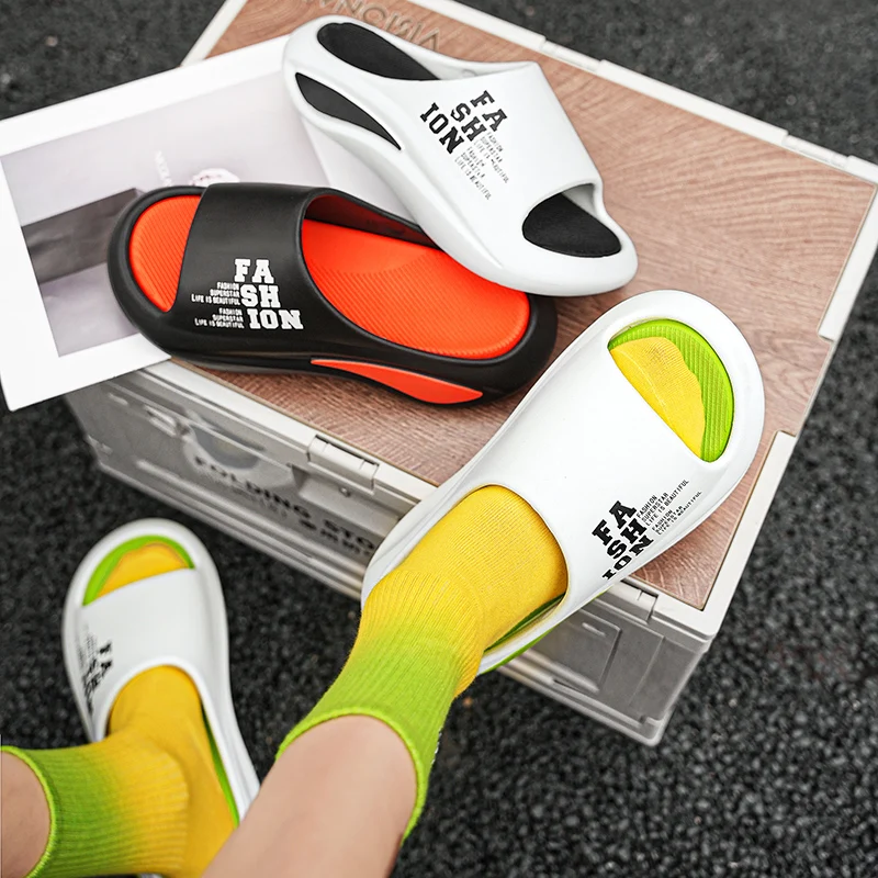 

Summer Men Massage Slippers Indoor Outdoor Sandals Beach Casual Shoes Soft Sole Slides Men Flip-flops Men's Sandals Big Size 47