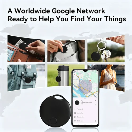 Imagen 2 del producto RSH 4 Uds rastreador Android funciona con la aplicación Hub de Google localización de navegación buscador de bolsas de llaves para Samsung Xiaomi Pixel Smart Tag GMS