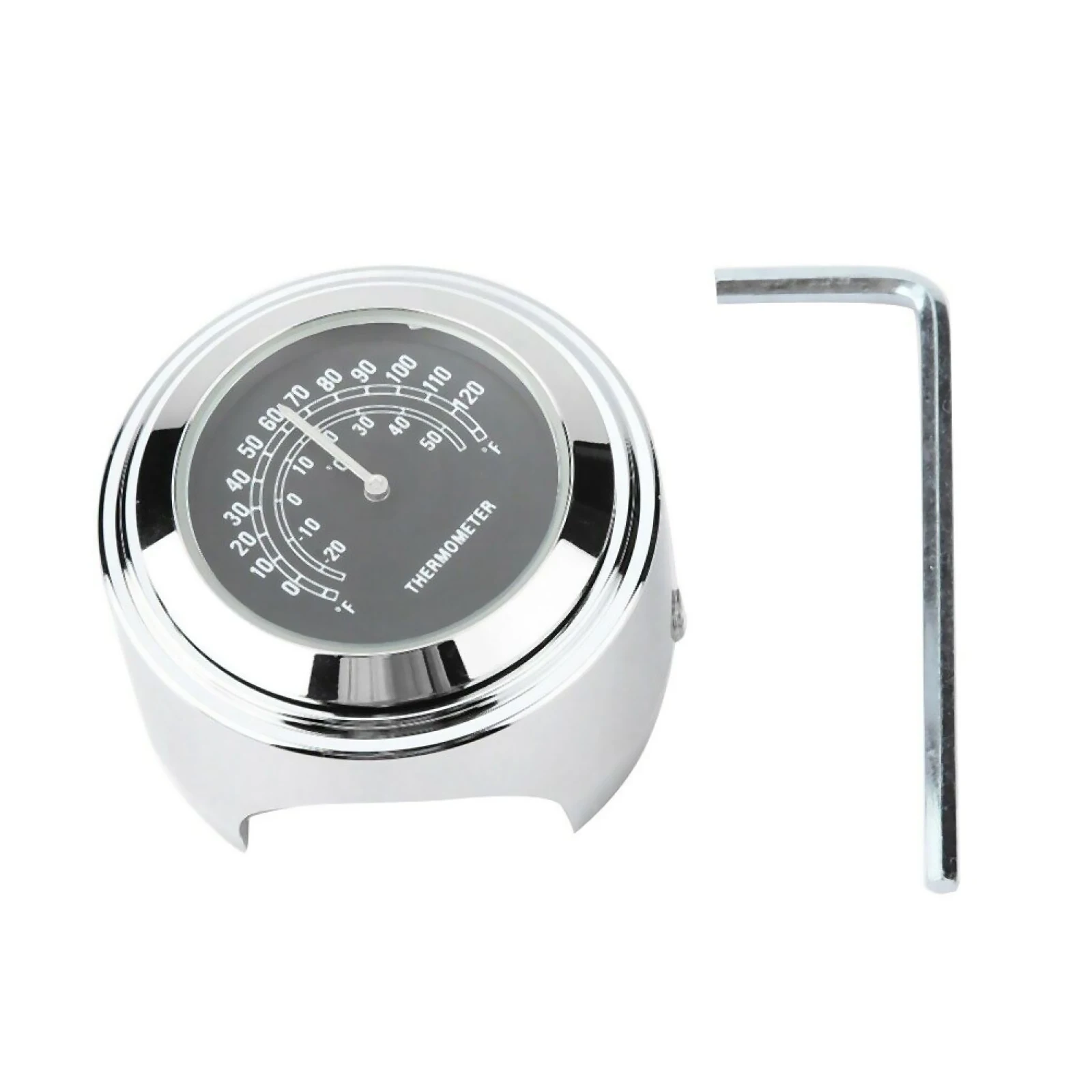

Motorcycle Handlebar Thermometer 7/8" Mount Waterproof Glow in Dark Temperature Gauge with Hex Wrench for Scooter ATV