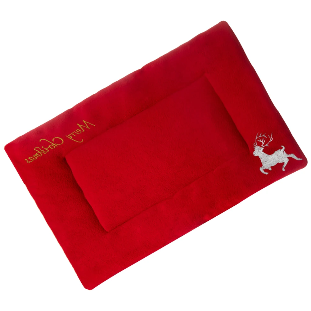 

Christmas Mat Washable Dog Bed Mattress Non Slip Back Cat Warm Cushion Thickened Pet Soft Comfort Supplies