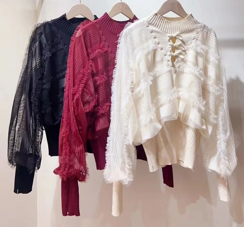 

Tops Fashion Designer Blouse Shirt 2024 Spring Summer Blouses Ladies Hollow Out Embroidery Long Sleeve Cotton Linen Blouses